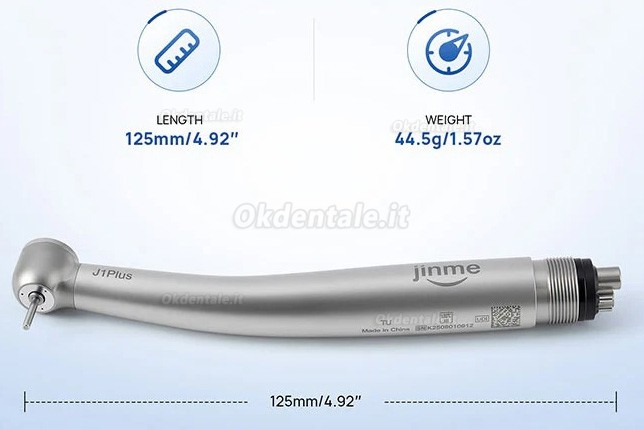Manipolo turbina dentale Jinme J1Plus (testina di coppia 4 fori)
